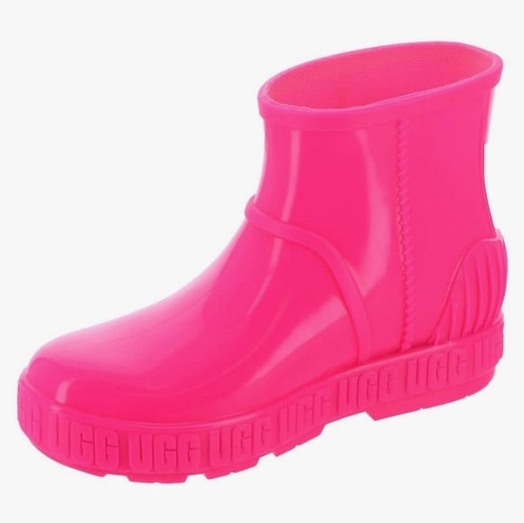✨️UGG HOT PINK DRIZLITA RAIN BOOTS NEW WOMENS 6.5 Y- 5 - Picture 2 of 9